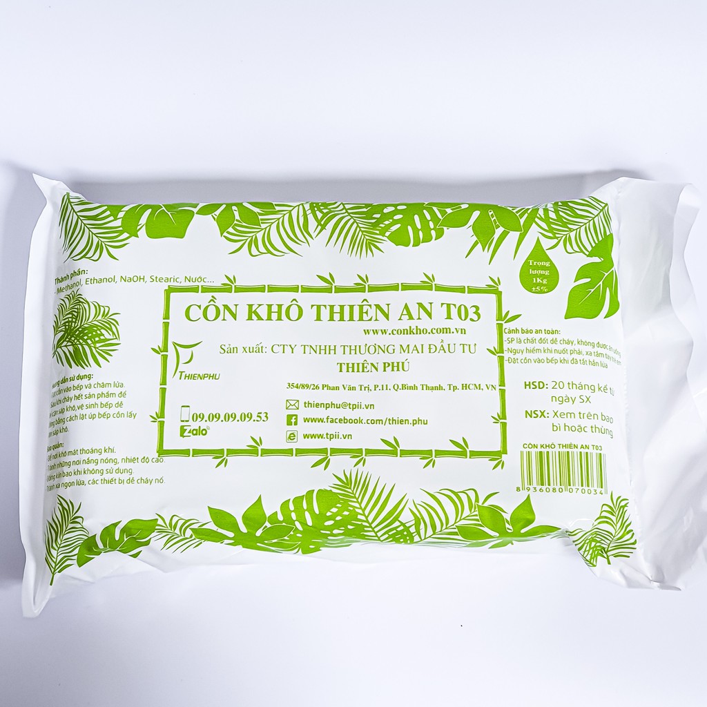 Cồn khô Thiên An loại 3 - MSP : T03