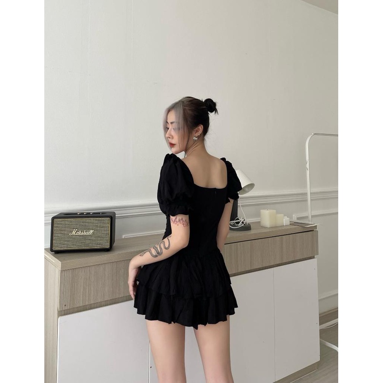 Đầm nữ dạo phốtôn dáng lucie.brandvn - jumpsuit 04 màu đen