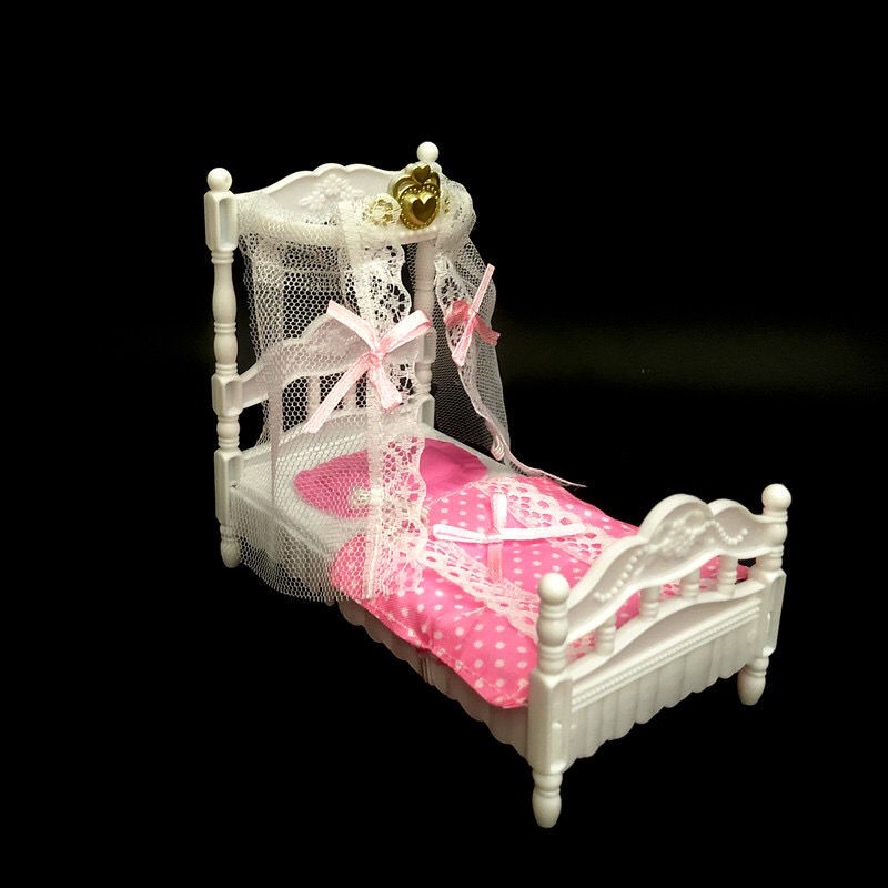 17 cm Yeluo Li Đồ nội thất búp bê Barbie giường bàn trang điểm tủ quần áo sofa chơi nhà