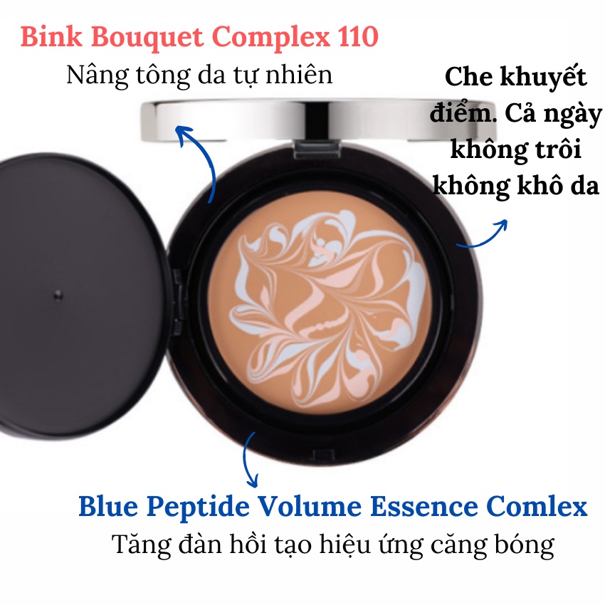 Phấn Tươi Chống Nắng Nâng Tone Che Khuyết Điểm Kiềm Dầu Dr.pepti Volume Essence Pact- KOBE YOUNG