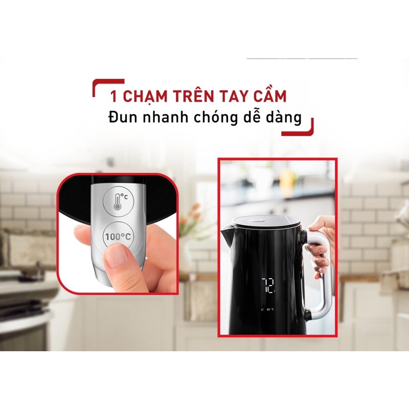 Bình đun siêu tốc Tefal Smart & Light KO850810 1.7L