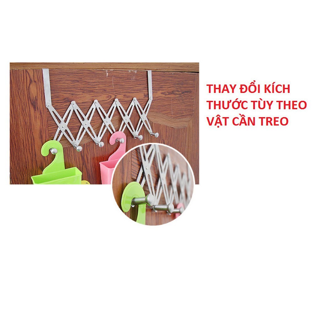 MÓC ZÍC ZẮC TREO SAU CỬA GẤP GỌN INOX 304 CHỐNG GỈ