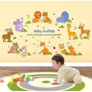 Decal dán tường con vật ngộ nghĩnh