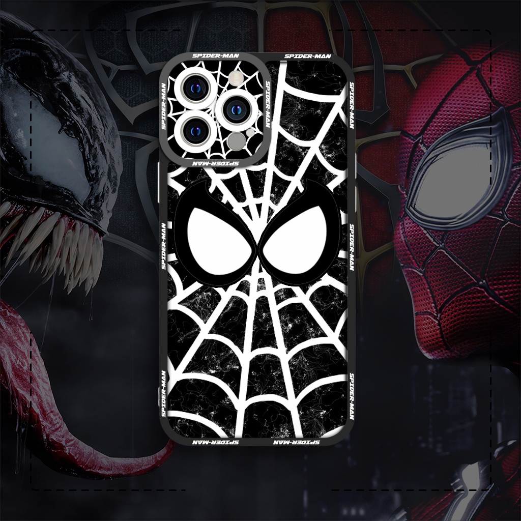 Ốp lưng iphone cạnh vuông JM CASE Spider-Man AVENGERS đen ngầu 6plus/6s/6splus/7/7plus/8/8plus/x/xs/11/12/pro/max/plus/