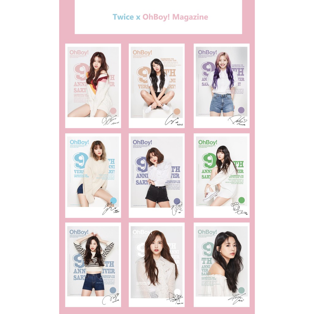 Lomo Card Ảnh TWICE - OHBOY! MAZAGINE 2018 ( 31 ảnh)