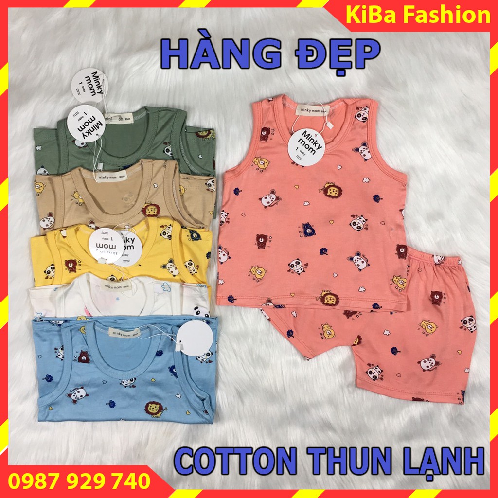  Bộ áo ba lỗ quần đùi chất cotton thun lạnh co giãn 4 chiều siêu mềm mịn mát cho bé từ 5-15kg - BBL - HH0270