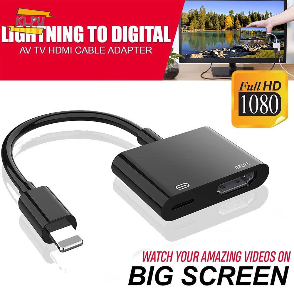 Cáp chuyển đổi 1080P 8 Pin Lightning sang HDMI TV AV cho IPhone X 6S 7 8 Plus iPad #VN