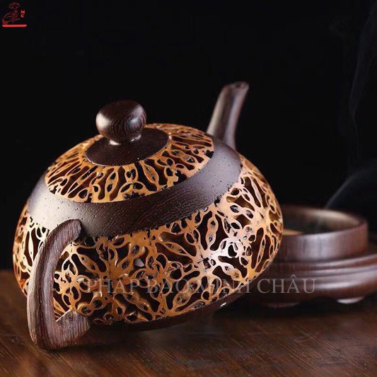 LƯ XÔNG GỖ ẤM TRÀ - NÂU