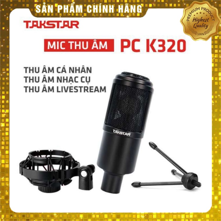 [Mã ELHACE giảm 4% đơn 300K] Mic Thu Âm Takstar PC K320 Bảo Hành 12 Tháng Thu Âm Livestream Cực Hay