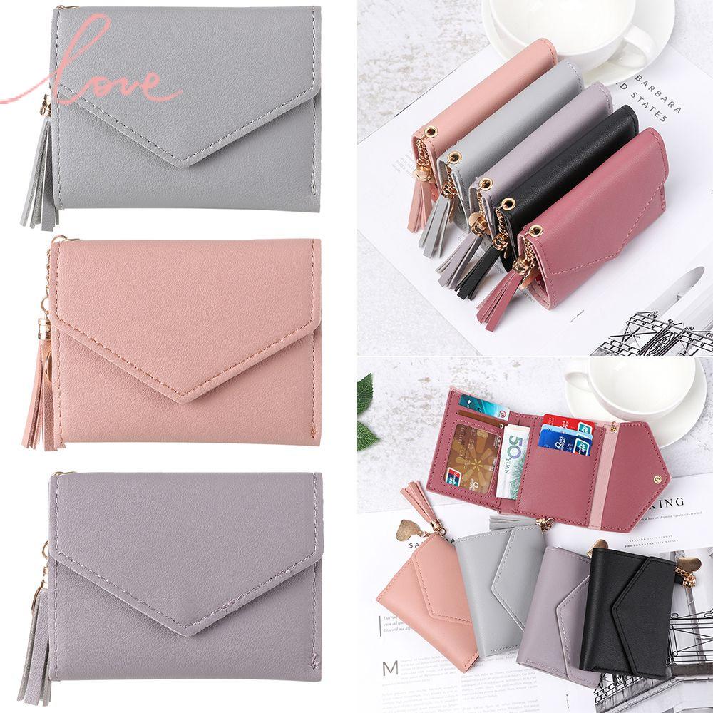 Ví Ngắn Đính Tua Rua Đa Năng Thời Trang Cho Nữ