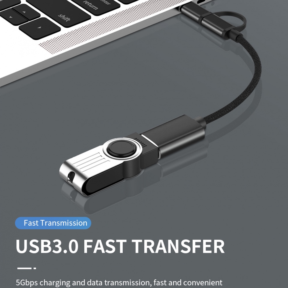 Cáp Chuyển Đổi 2 Trong 1 USB 3.0 Type C Micro USB Sang USB 3.0 Cho MacBook U Disk