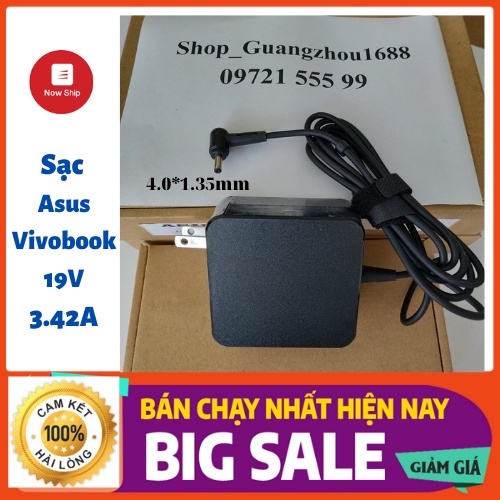 Sạc Vuông Dành Cho Laptop Asus Vivobook, ZenBook 19V - 3.42A - 65W