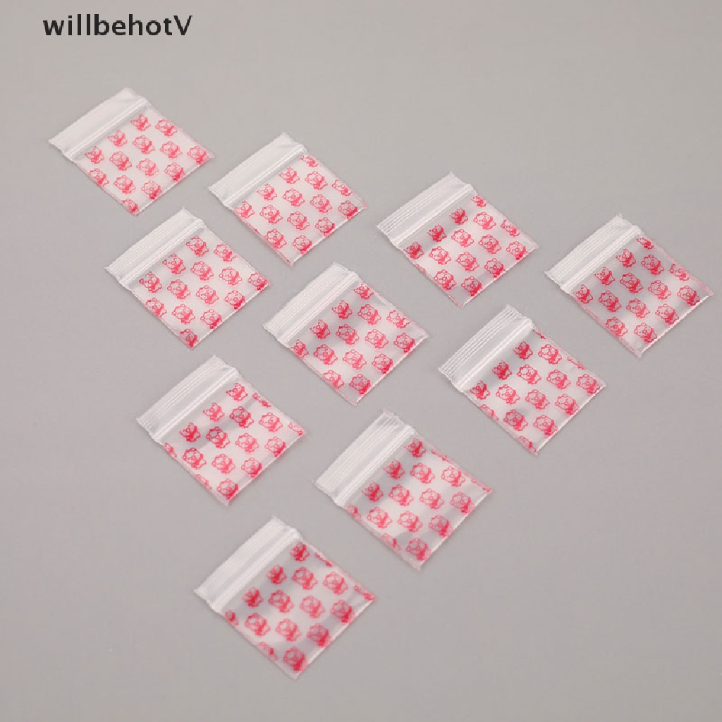 Set 100 Túi Zip Nhựa Mini Đựng Thuốc Tiện Dụng