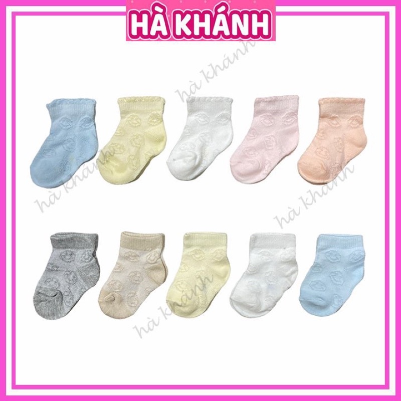 Tất Lưới Cho Bé, Tất Lưới Cotton Mềm Mại Co Giãn Thoáng Khí Cho Bé Sơ Sinh Đến 6 Tháng TAT04