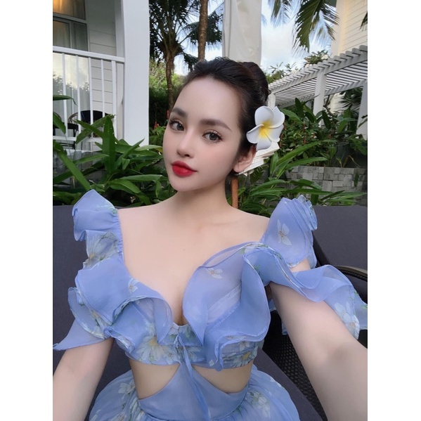 [FREESHIP]Hoa Sứ Size 7cm Cài Tóc Đi Biển, Đi Du Lịch Siêu Xinh