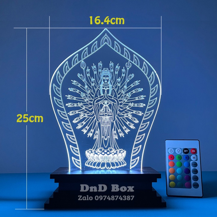 Đèn led 3D hình Phật ❤️FREESHIP❤️ Bồ Tát Thiên Thủ Thiên Nhãn - Shop DnD