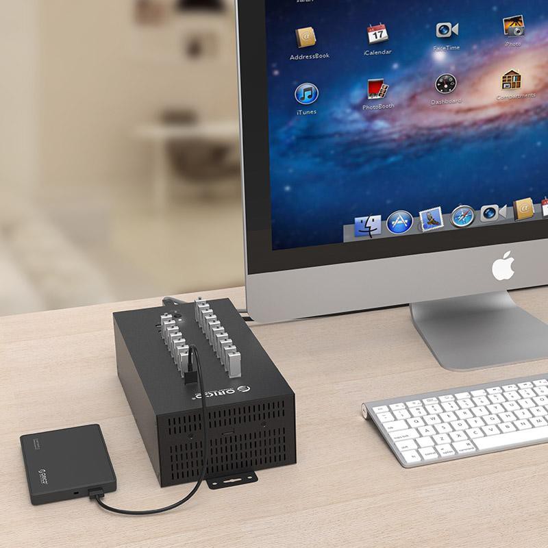 Bộ chia USB HUB Orico IH20P-EU-BK 20 cổng USB 2.0 - Hàng Chính Hãng