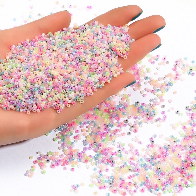 Hạt Cườm Bóng đủ màu size 3mm - Nguyên liệu làm thủ công