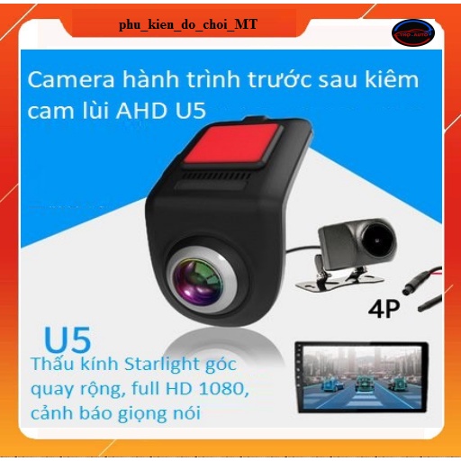 Camera hành trình U5 TRƯỚC VÀ SAU siêu nét USB HD cho DVD Android