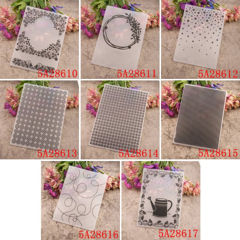 Khuôn Nhựa Dập Nổi Họa Tiết Kẻ Sọc B Blala Trang Trí Sổ Tay / Album Ảnh DIY Thẻ