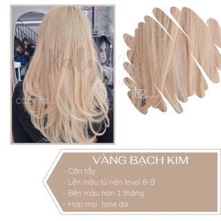 Thuốc nhuộm tóc VÀNG BẠCH KIM tặng kèm oxy