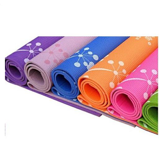 Thảm tập Gym &amp; Yoga có hoa văn kích thước 1m75 x 61cm x 5mm (Có túi đựng kèm)