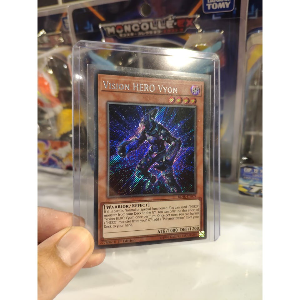 [ Dưa Hấu Yugioh ] Lá bài thẻ bài Vision Hero Vyon – Secret Rare - Tặng bọc bài nhựa bảo quản