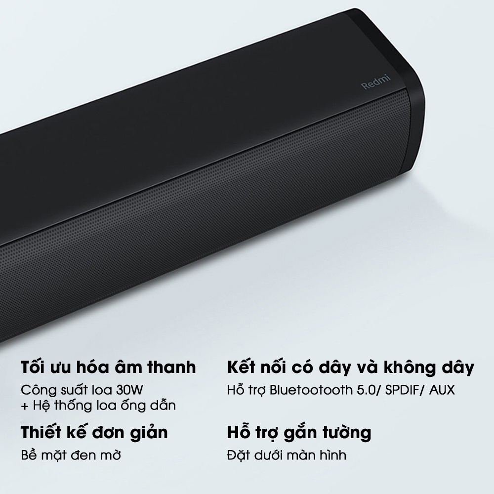Loa soundbar TV Redmi Hỗ trợ Bluetooth 5.0 Dễ lắp đặt Công suất 30W Âm thanh tuyệt đỉnh