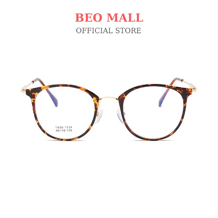 Mắt kính nữ gọng tròn BEOMALL thiết kế sang trọng nhiều màu sắc tạo ra cảm giác sang chảnh nhất 1734
