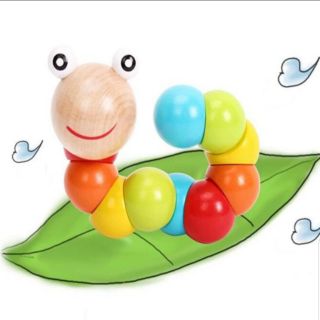 [Shopee Trợ Giá] - Đồ Chơi An Toàn - Con Sâu Gỗ Uốn Dẻo Nhiều Màu