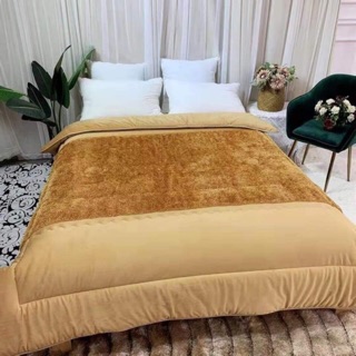 Chăn lông thỏ 4kg siêu dày ấm đính kim sa