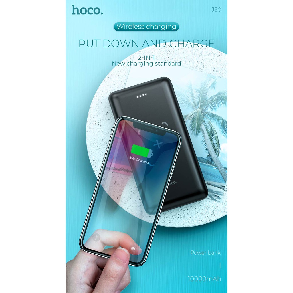 Sạc Dự Phòng Không Dây HOCO J50 NEW - Bảo hành 12 tháng