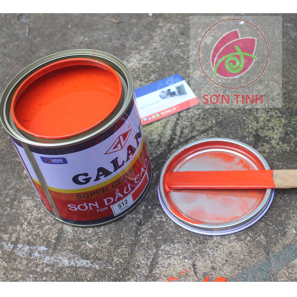 Sơn dầu bóng MÀU CAM Orange Galant 512 800ml Sử dụng cho gỗ, tôn, sắt thép
