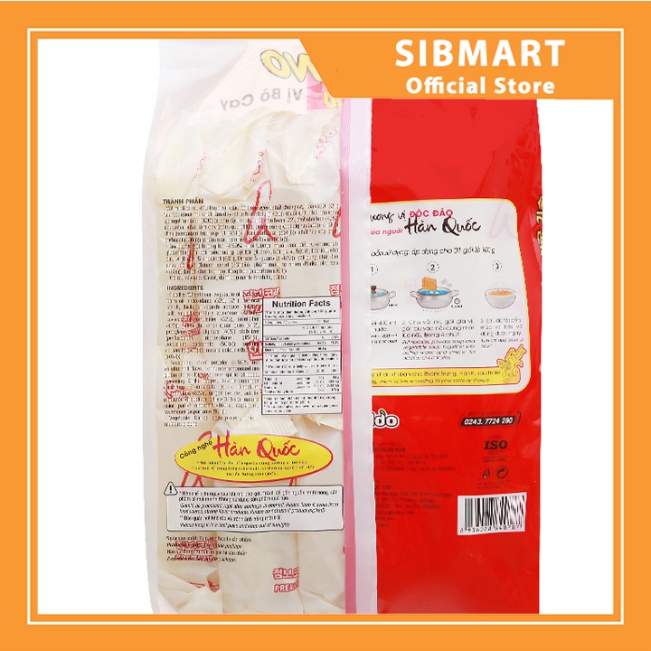 [ MÓN NGON MỖI NGÀY ] Túi 10 gói mì Koreno Jumbo vị bò cay 1kg - Sinmart Official Store - SX0069