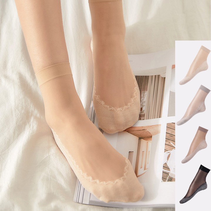 Tất Lụa Có Đáy Bằng Cotton Cao Cấp, Tất Da Chân Nữ Siêu Dai Siêu BềnDuashop
