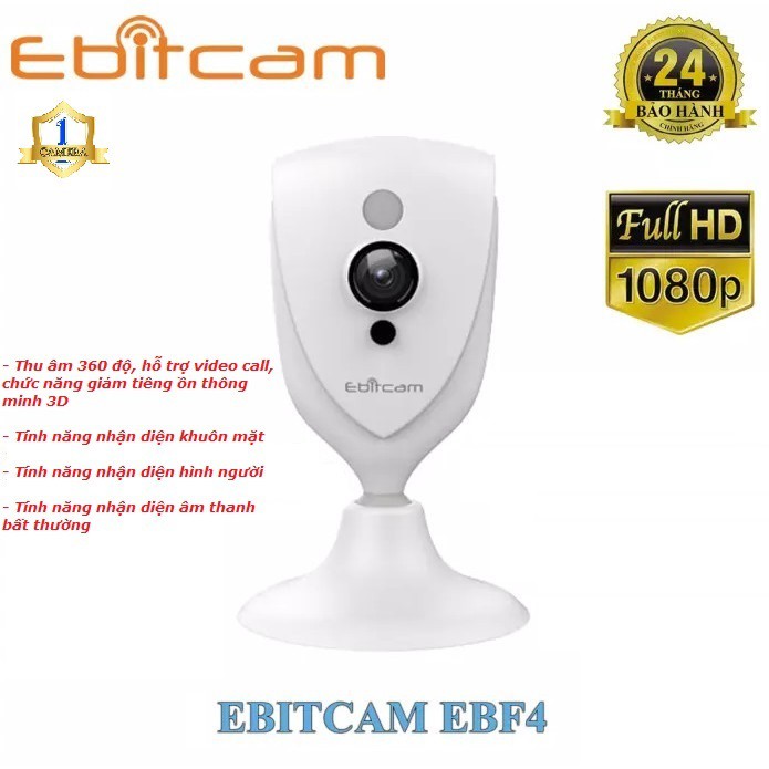Camera IP Wifi Ebitcam EBF4 2.0MPx Full HD 1080P - Kèm Thẻ Nhớ Ebitcam | BigBuy360 - bigbuy360.vn