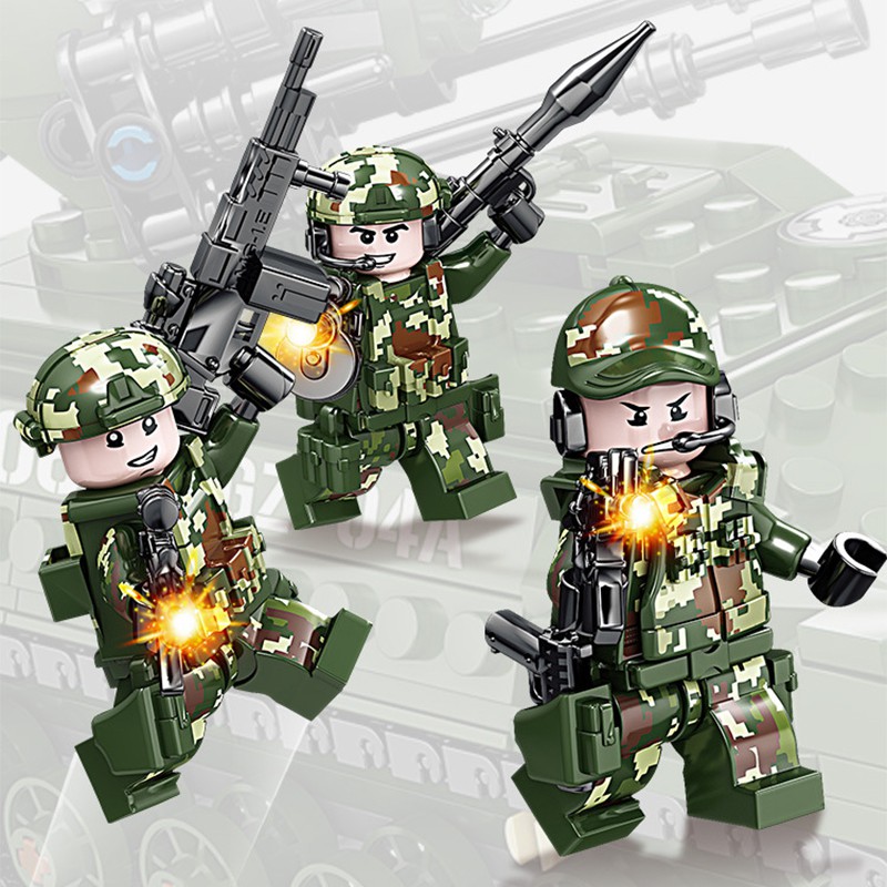 Lego Xe Tăng 6 Nòng - Đồ Chơi Lego Minecraft Lắp Ghép Super Tank Quân Sự - 627+ Chi Tiết - Ảnh Shop Chụp - PiBo