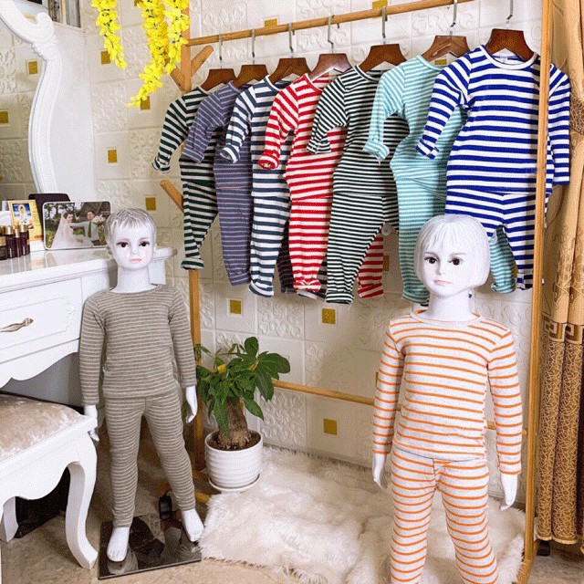 Bộ dài tay kẻ cho bé