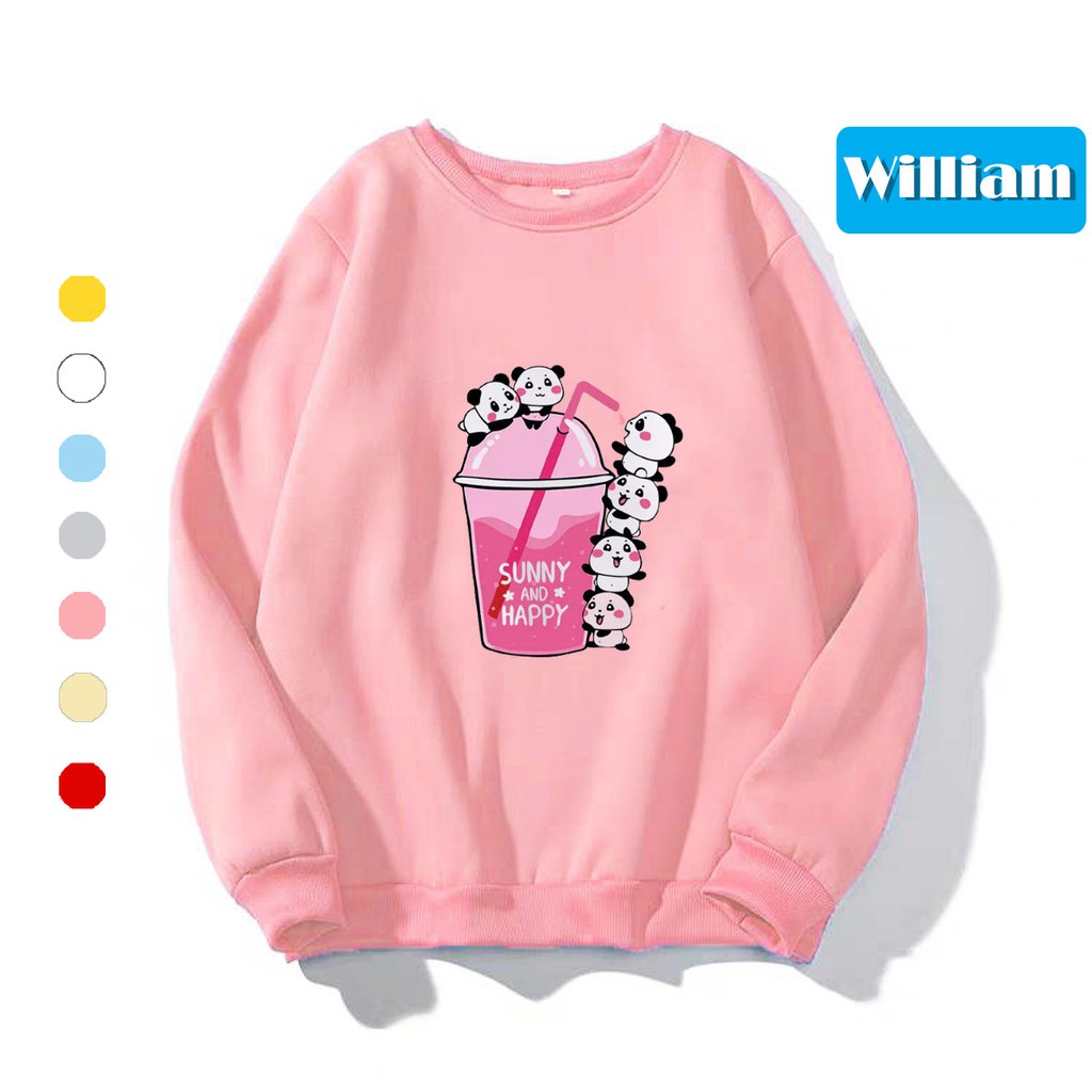 [FREESHIP_50K] Áo Sweater chui đầu nam nữ dễ thương William DS91 - Chất liệu nỉ ngoại mềm mịn, giữ ấm tốt