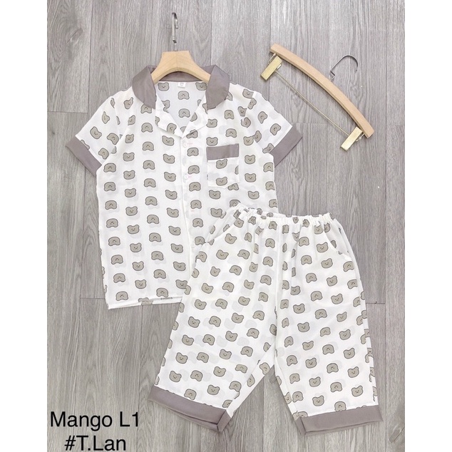 Bộ pijamas lụa lửng ngố mặc nhà hàng thiết kế cao cấp nhiều hình chất mát