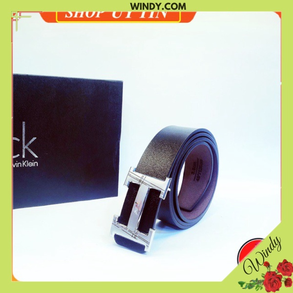 Thắt Lưng Da Nam HM Da Bò Phong Cách Hàn Quốc Khóa Chốt WD556