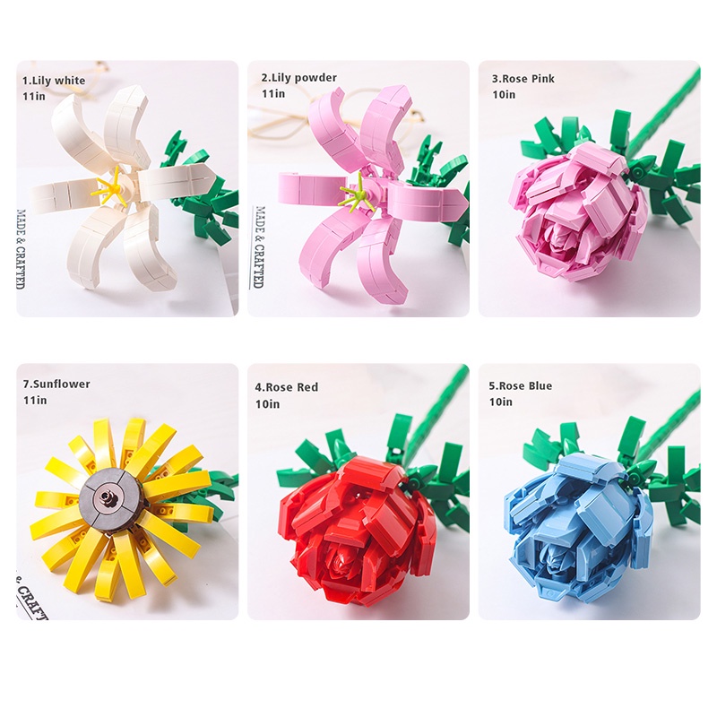 Đồ chơi xếp hình hoa ZHAN QI TOYS DIY sáng tạo vui nhộn dành cho nữ