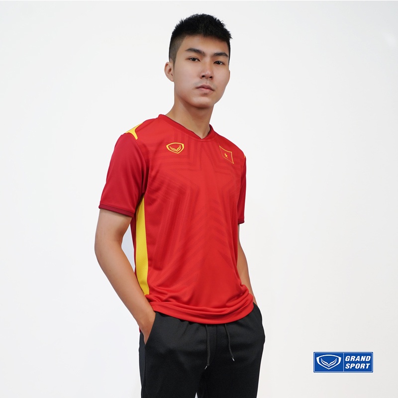 Áo thun Đội tuyển Việt Nam phiên bản Vô địch in ấn Bagde 3d Silicone thoáng mát chính hãng GRAND SPORT