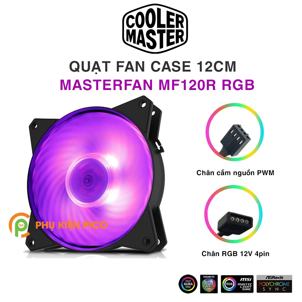 Quạt tản nhiệt case máy tính Cooler Master MasterFan MF120R RGB - Quạt Fan Case 12cm