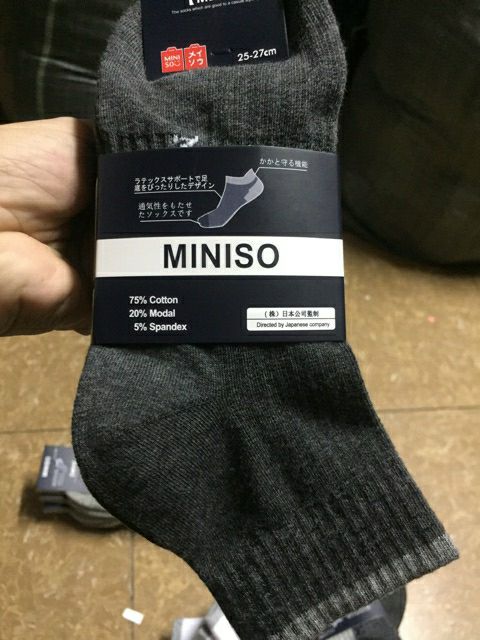 Combo 5 đôi tất Miniso cổ cao( loại 1)