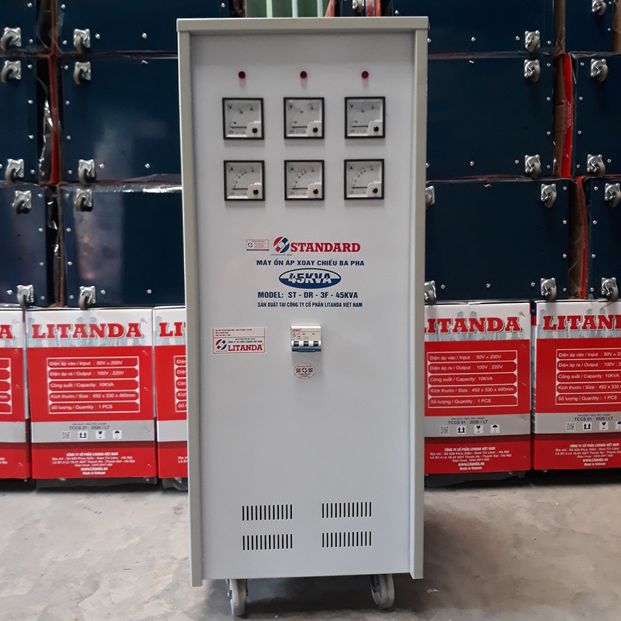 Ổn Áp Standard 45KVA 3 Pha Dải 260V-430V Chính Hãng Dây Đồng 100% Giá Rẻ Nhất