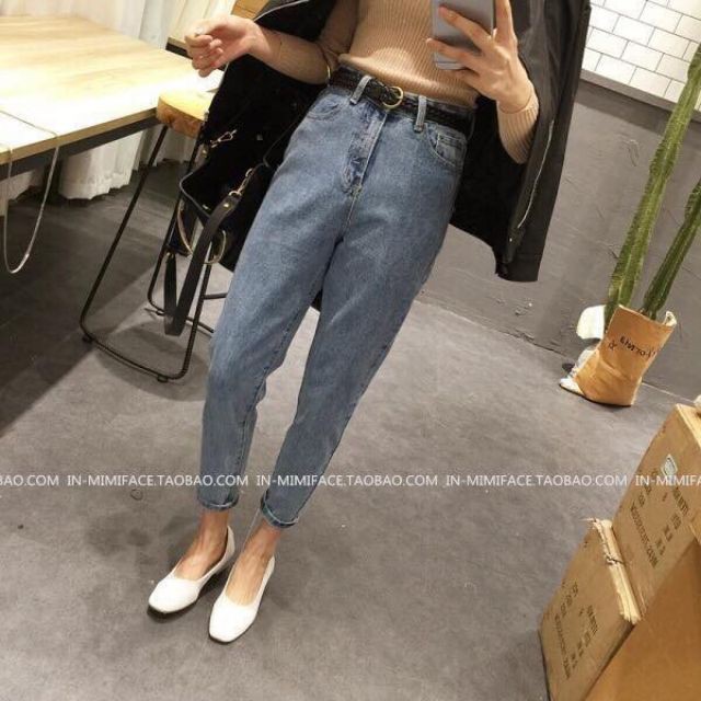 Quần baggy Jean cạp cao | BigBuy360 - bigbuy360.vn