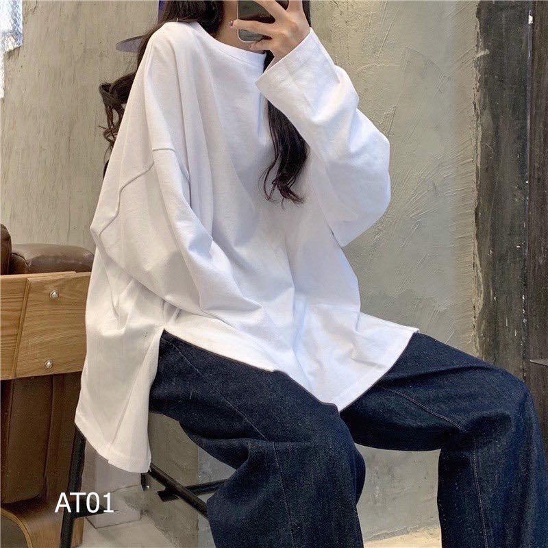 ATD01,02 - ÁO THUN TAY DÀI BASIC XẺ TÀ