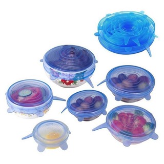Bộ 6 miếng màng bọc thực phẩm silicon co giãn