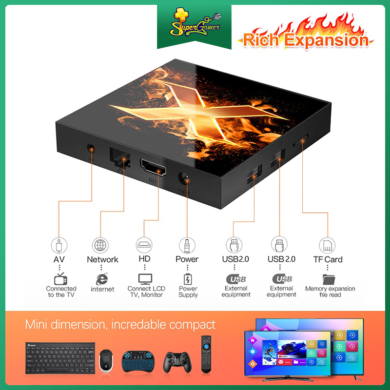 Đầu Tv Box Thông Minh X1 Android 10 4g 64gb 4k 1080p 2.4g & 5g Wifi Bt5.0 Google tiện dụng